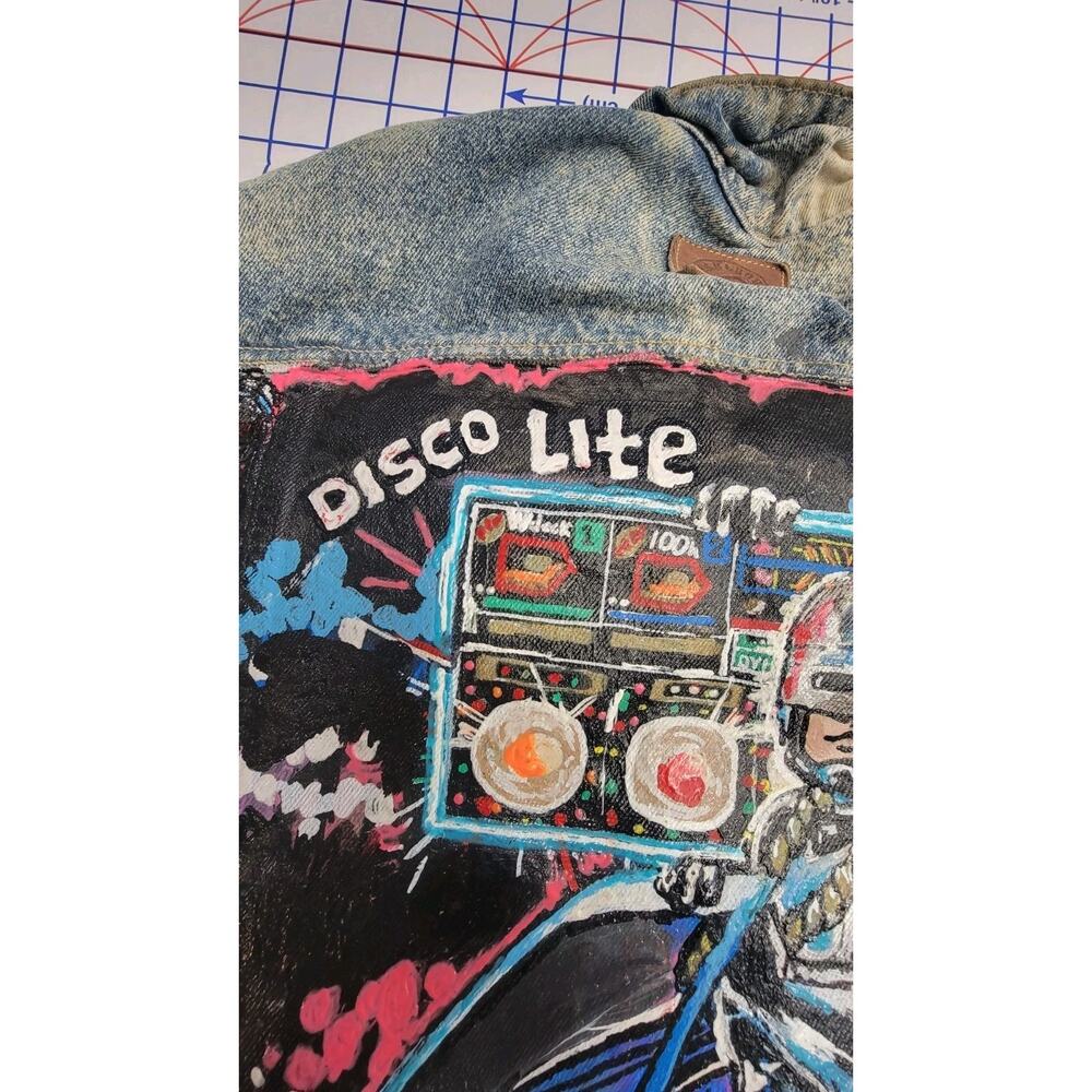 Marlboro Country Store Denim Vest Mens M With New Orleans Artists Painting - Picture 3 of 9